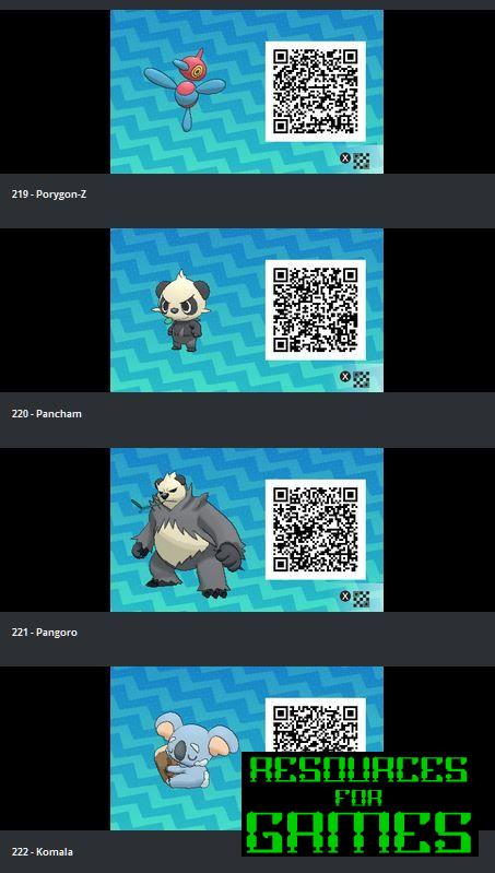 Pokémon Soleil et Lune - Tous les Codes QR à Scanner