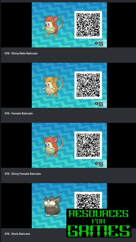 Pokemon Sol y Luna - Todos los Códigos QR para Escanear