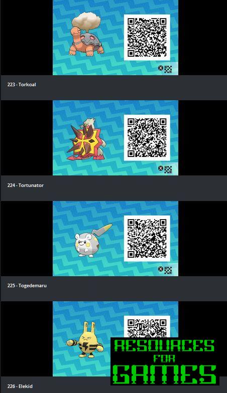 Pokemon Sol y Luna - Todos los Códigos QR para Escanear