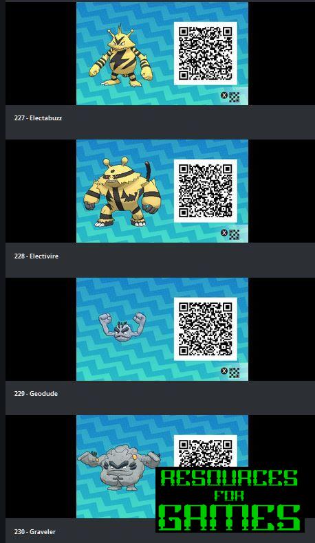 Pokémon Soleil et Lune - Tous les Codes QR à Scanner