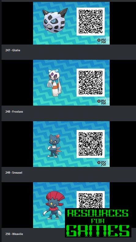 Pokemon Sol y Luna - Todos los Códigos QR para Escanear