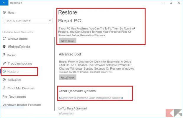 Reinstale Windows 10 sin perder datos