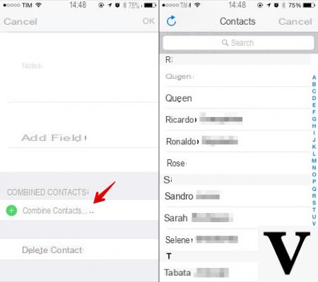 How to merge iPhone contacts