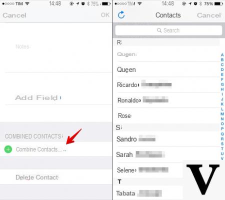 Come unire contatti iPhone