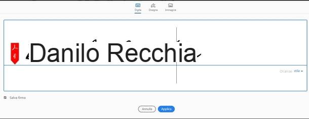 Come aggiungere firma su PDF