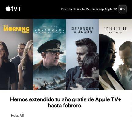 The free extension of Apple TV + even outside the United States