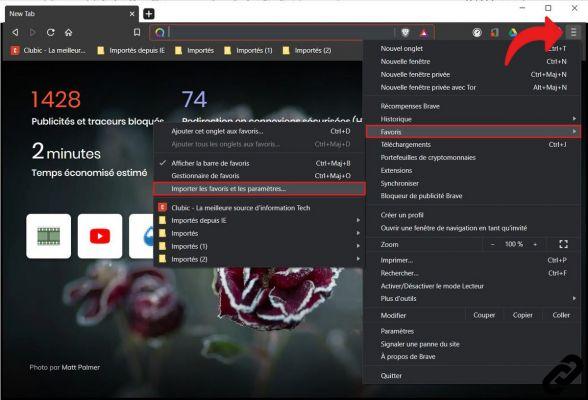 Como importar e exportar favoritos no Brave?