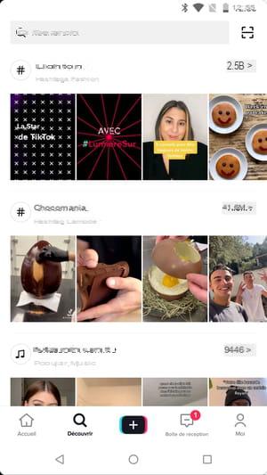 TikTok home screen: customize the video feed