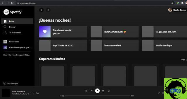 Cómo usar Spotify en línea a través de su reproductor web