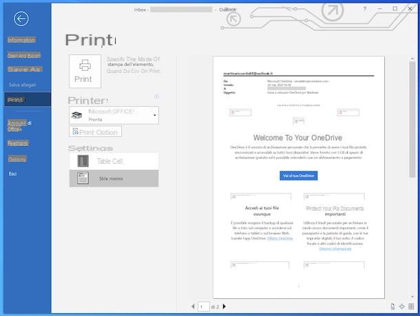 Come salvare una mail in PDF