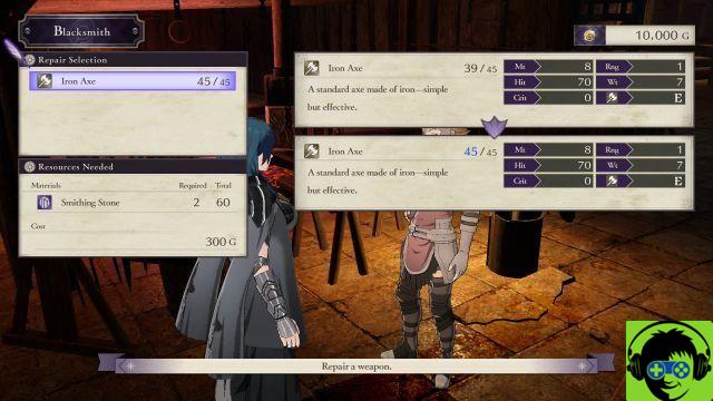 Come ottenere Smithing Stones e riparare le armi in Fire Emblem Cindered Shadows