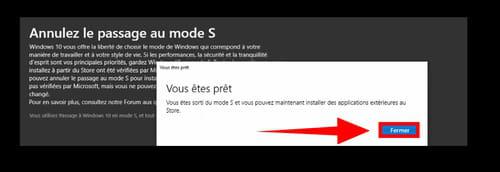 Modo S ¿cómo salir de él, cancelarlo con Windows 10?