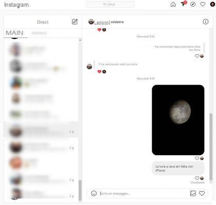 Come inviare e ricevere messaggi Direct Instagram da PC