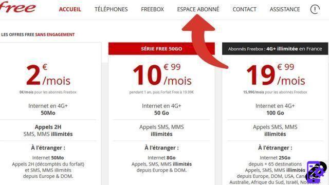 Como se conectar à sua área de cliente Free Mobile e gerenciar sua conta?