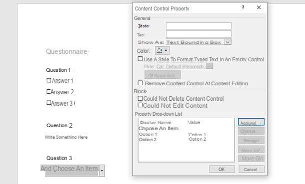 Comment faire un questionnaire avec Word