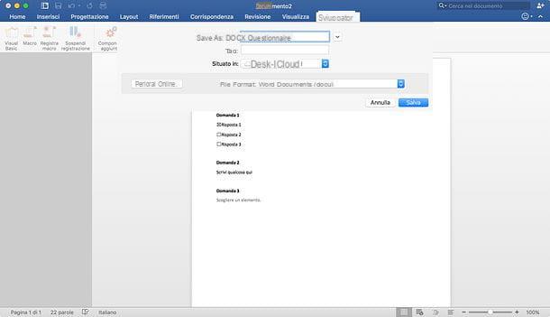 Come fare un questionario con Word