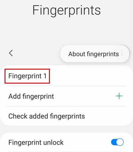 Galaxy S21 / S22: how to add or remove a fingerprint