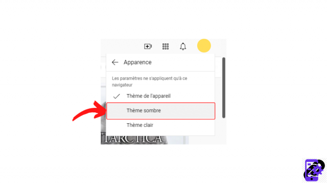 Como ativar o modo escuro no YouTube?