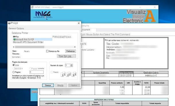 Como imprimir uma fatura eletrônica em PDF