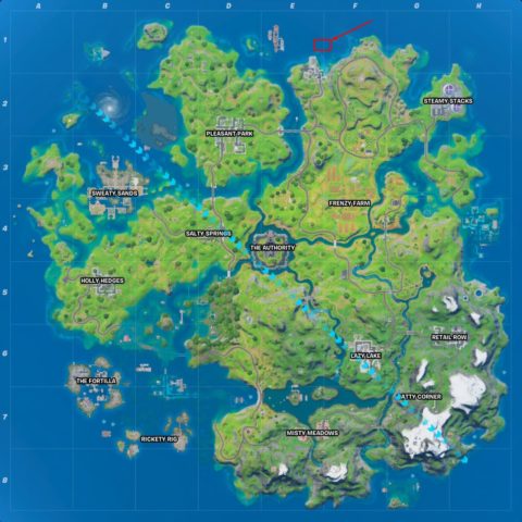 Onde encontrar o OVNI acidentado em Fortnite Capítulo 2 Temporada 3