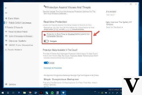 Come rimuovere un programma da Windows Defender in Windows 10