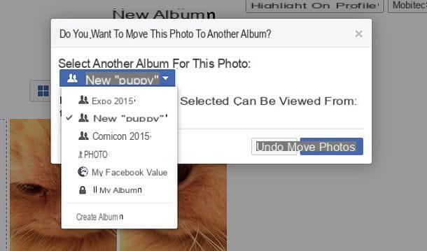 How to move photos from one album to another on Facebook