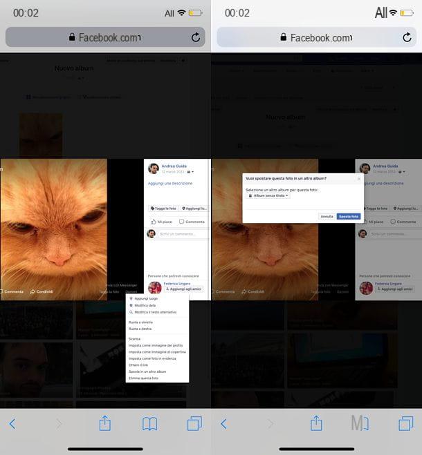 Come spostare foto da un album all’altro su Facebook
