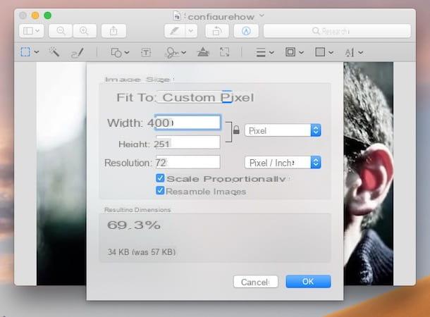 Come ridurre le dimensioni di una foto Mac