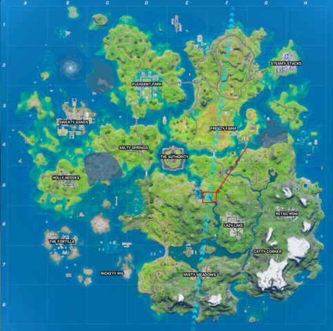 Where to find Gorgeous Gorge in Fortnite Chapter 2 Season 3
