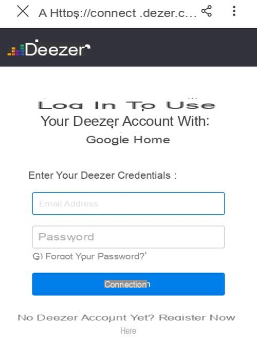 Agregar una cuenta de Deezer en un altavoz de Google Home