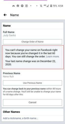 Facebook: cómo cambiar tu nombre