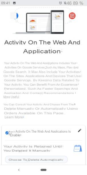 Google: how to activate the automatic deletion of your web and location data