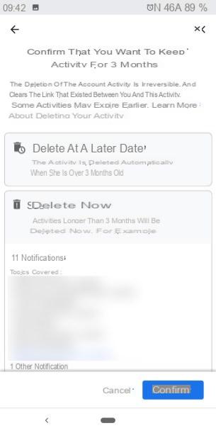 Google: how to activate the automatic deletion of your web and location data