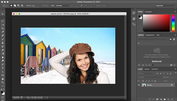 How to overlay two images with Photoshop