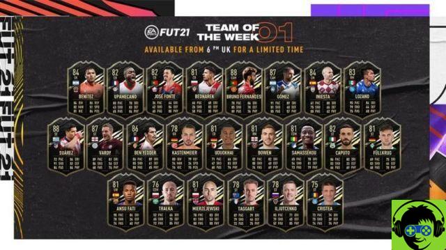 The FIFA 21 Ultimate Team TotW: Semana 1 - 30 de septiembre