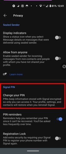 What are the security and privacy options on Telegram and Signal