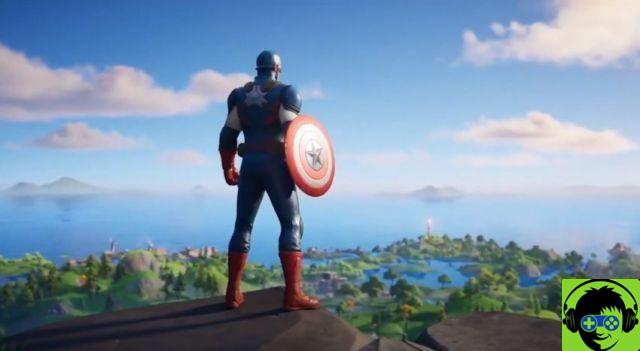 Onde o Capitão América pousou em Fortnite?