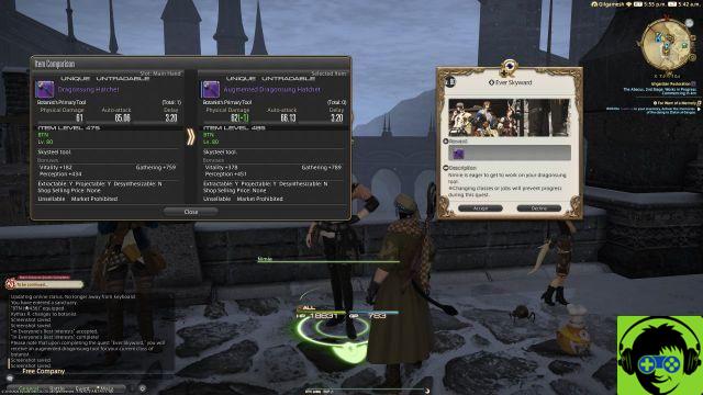 Final Fantasy 14 - Cómo mejorar las herramientas de Skysteel en el parche 5.35