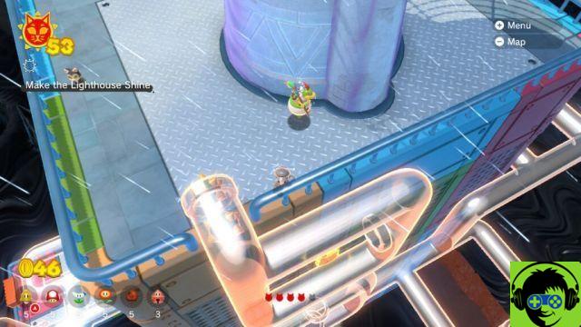 Super Mario 3D World: Bowser's Fury - Cómo hacer brillar a todos los gatos | Guiar el 100% del recorrido de la tubería de la torre