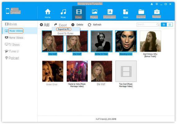 Transfiera videos de iPad a PC y de PC a iPad -