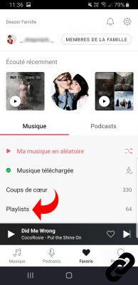 How do I share a track or playlist on Deezer?