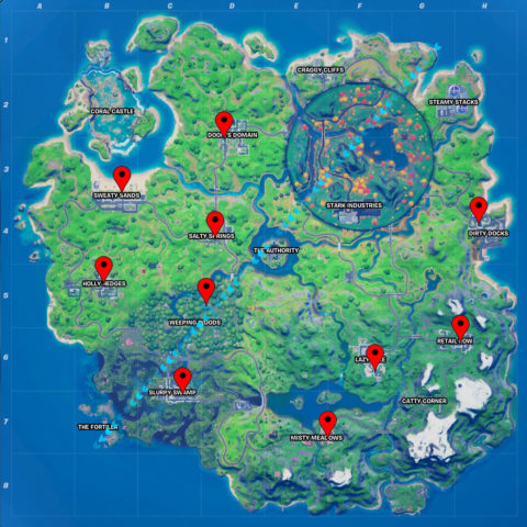 Onde Encontrar Bolos de Aniversário em Fortnite - Todos os Dez Locais de Bolos de Aniversário Capítulo 2 Temporada 4