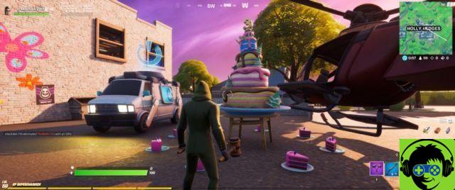 Onde Encontrar Bolos de Aniversário em Fortnite - Todos os Dez Locais de Bolos de Aniversário Capítulo 2 Temporada 4