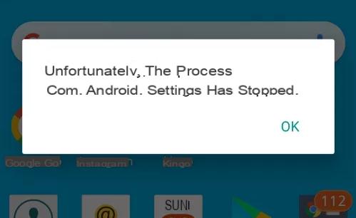 Resolve Error com.android.settings has stopped | androidbasement - Official Site
