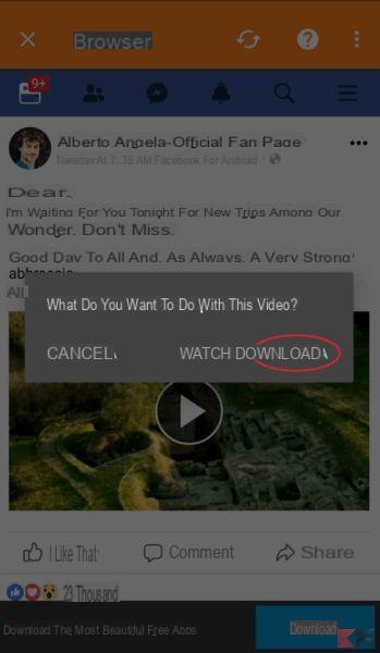 Download Facebook videos on Android