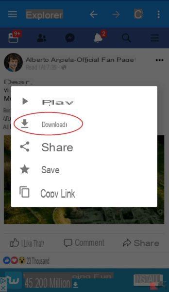 Scaricare video Facebook su Android