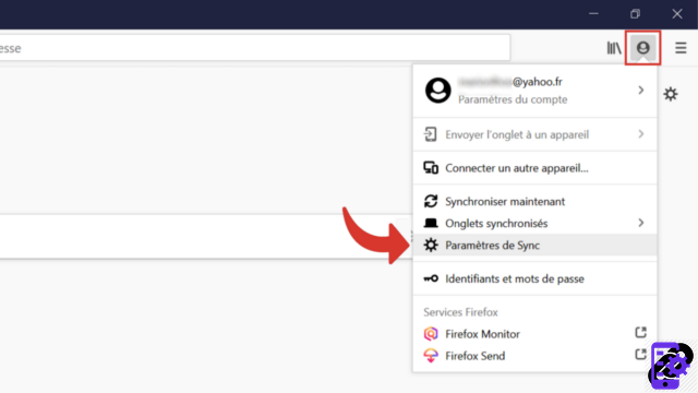 How to activate or deactivate the synchronization of my account on Mozilla Firefox?