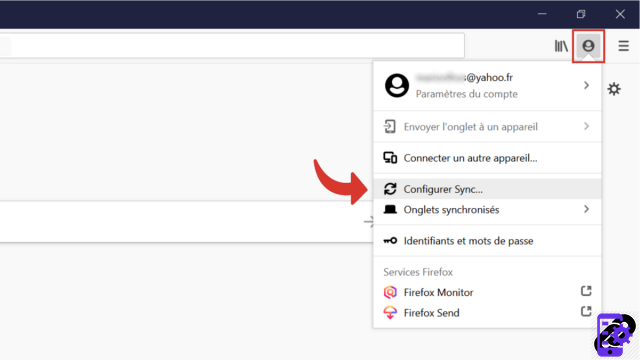 How to activate or deactivate the synchronization of my account on Mozilla Firefox?