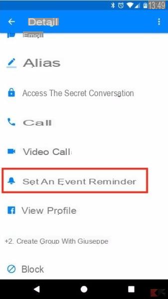 Set up reminders in Facebook Messenger