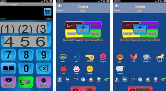 Aplicación de cambiador de voz con efectos en Android e iOS